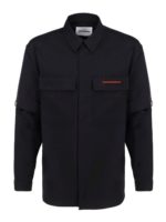 Giacca in lana con maniche removibili