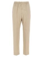 Pantaloni vita elasticizzata beige