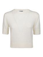 Pull a maniche corte in lana