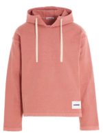 Felpa con cappuccio logo rosa