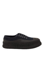 Sneakers in tela con suola platform