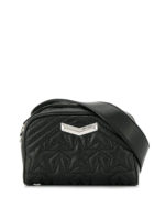 Clutch Helia in nappa matelasse nera