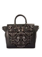 Borsa con inserto in velluto