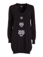 Maxi pull con tigri jacquard