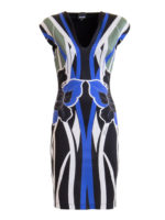 Abito con fantasia righe e fiori