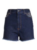 Shorts in denim con borchiette