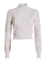 Dolcevita crop con dettagli forati