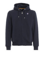 Felpa blu in misto cotone con patch logo