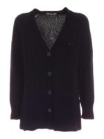 Cardigan lavorazione a trecce nero