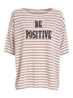 Maglia relaxed fit con intarsio be positive