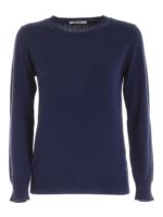 Pullover girocollo blu melange