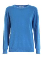 Pullover girocollo azzurro