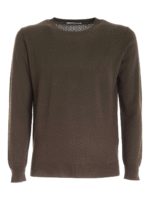 Maglia verde militare con lavorazione a rombi