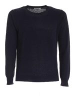 Maglia blu con lavorazione a rombi