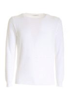 Maglia bianca con lavorazione a rombi