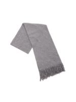 Sciarpa grigia lamA con frange