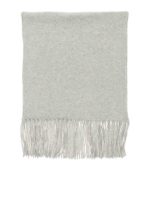 Sciarpa grigia melange con rifinitura lame