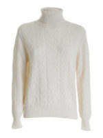 Dolcevita bianco con lavorazione in rilievo