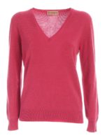 Pullover in cashmere e lana vergine rosa