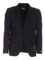 Giacca nera con etichetta logo