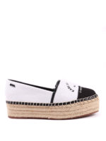 Espadrillas Kamini bianche con plateau
