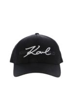 Cappello nero con ricamo Karl