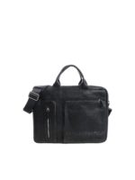 Borsa nera con logo 3D