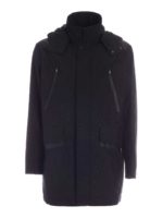 Piumino nero con stampa logo