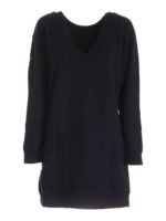 Abito con stampa logo gommata nero