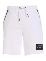 Shorts bianchi con etichetta logo