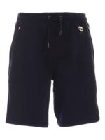 Shorts blu con patch gommato