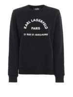 Felpa in cotone con logo gommato