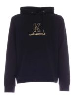 Felpa nera con stampa logo laminata