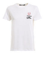 T-shirt in jersey con stampe Forever Karl
