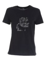 T-shirt Karl Profile in boucle nera