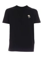 T-shirt nera con patch gommato