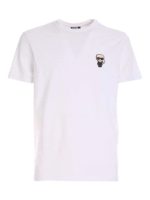 T-shirt bianca con patch gommato