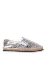 Espadrillas Envvy in pelle metallizzata
