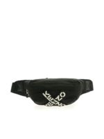 Marsupio nero con fasce logate