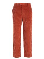 Pantalone in corduroy color mattone