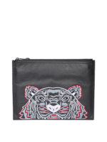 Clutch in pelle a grana