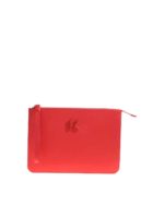 Clutch rossa con dettaglio logo