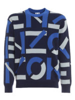 Pullover con intarsi logo