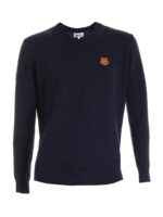 Pullover blu con patch Tiger Crest