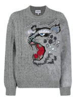 Maglione in misto lana con ricamo Tiger