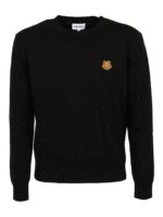 Pullover in lana con patch Tiger