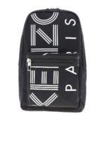 Zaino monospalla nero stampa logo