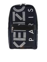 Zaino monospalla blu stampa logo