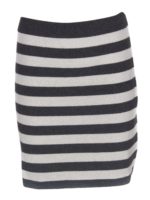 Minigonna a righe bianche e nere