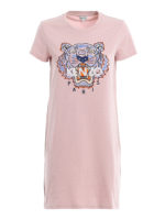 Vestito T-shirt con ricamo logo Tiger